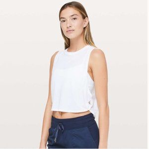 Lululemon Turn & Twist White Crop Tank
